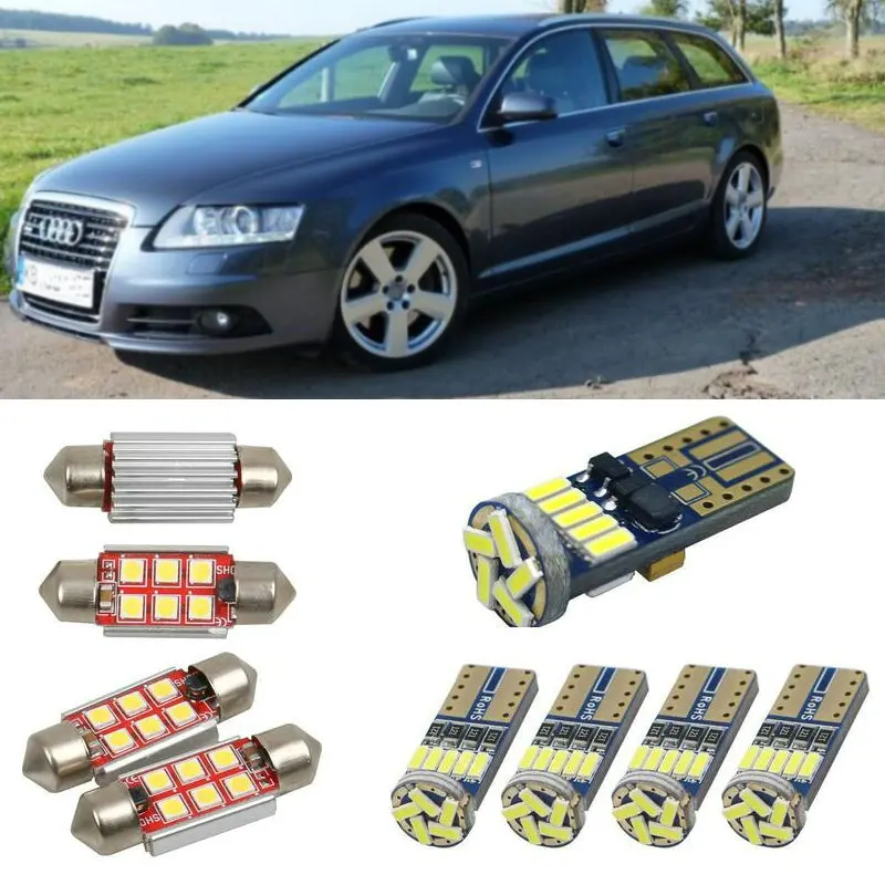 

Interior led Car lights For audi A6 avant 4f5 c6 estate Reading dome bulbs for cars error free License Plate Light 14pc/lot