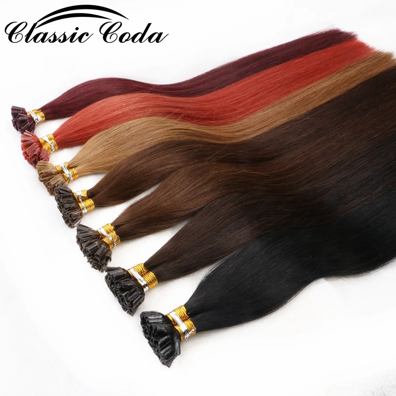 Extensions de cheveux u-tip Remy – Classic Coda, 50g, 20 pouces, 22 pouces, vrais cheveux européens, blond platine, Capsule de kératine, 1g/brin