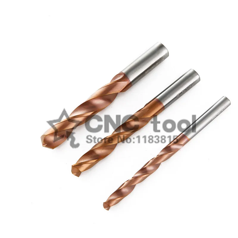 1.0mm-5.0mm x60 powłoka ze stopu węglika wiertła stal wolframowa Super twarde stal Twist Bit prosty uchwyt solidne wiertło monolityczne
