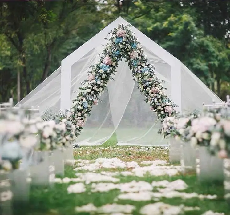 Wedding Arches Triangle Shelf Wrought Iron Artificial Flowers Shelf Stand Party Event Stage Backdrop Decoration Arch