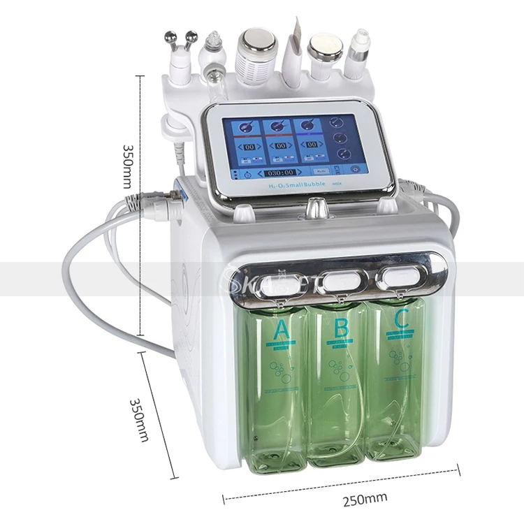 

Hot Selling 6 in 1 Korean Blackhead Clean Skin Rejuvenation Oxy Aqua Facial Hydro Dermabrasion Peel Facial Care Machine