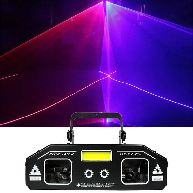 

Good Effect Party Light 3 IN 1 Picture Beam Scanner Line Laser Led White Strobe Lighting For KTV Holiday Night Club Wedding