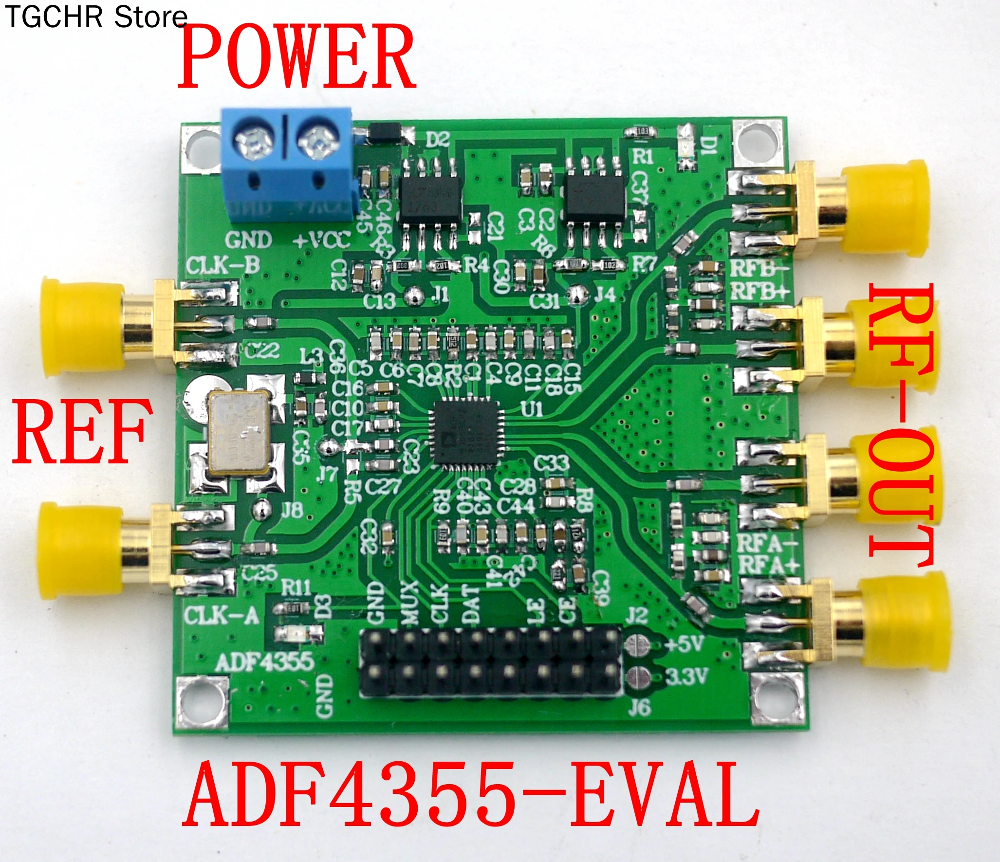 Adf4355 PLL RF Source 54m-6.8ghz Stm32f3 Master + TFT LCD