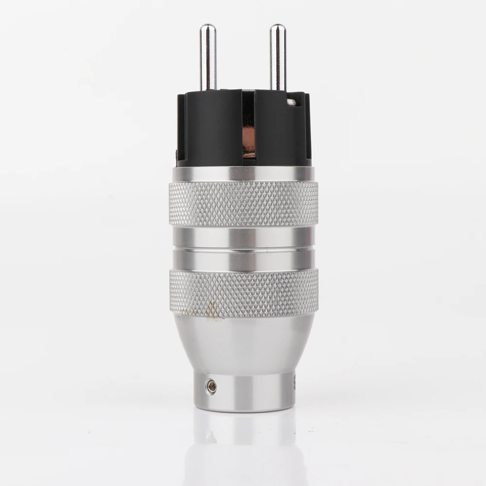 Paar EU Power Stecker Aluminium legierung IEC C15 Audio Stecker HiFi AC Netzkabel Stecker adapter Für Audiophile DIY Netz Kabel – Detail 4