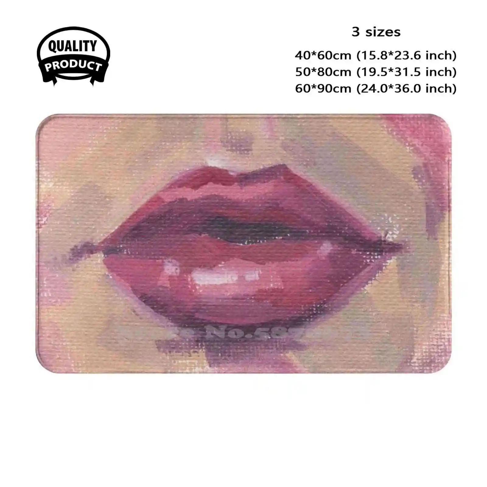 Mouth Oil Painting Soft Cushion Home Carpet Door Mat Car Rug Mouth Oil Painting Mouth Painting Oil On Walther