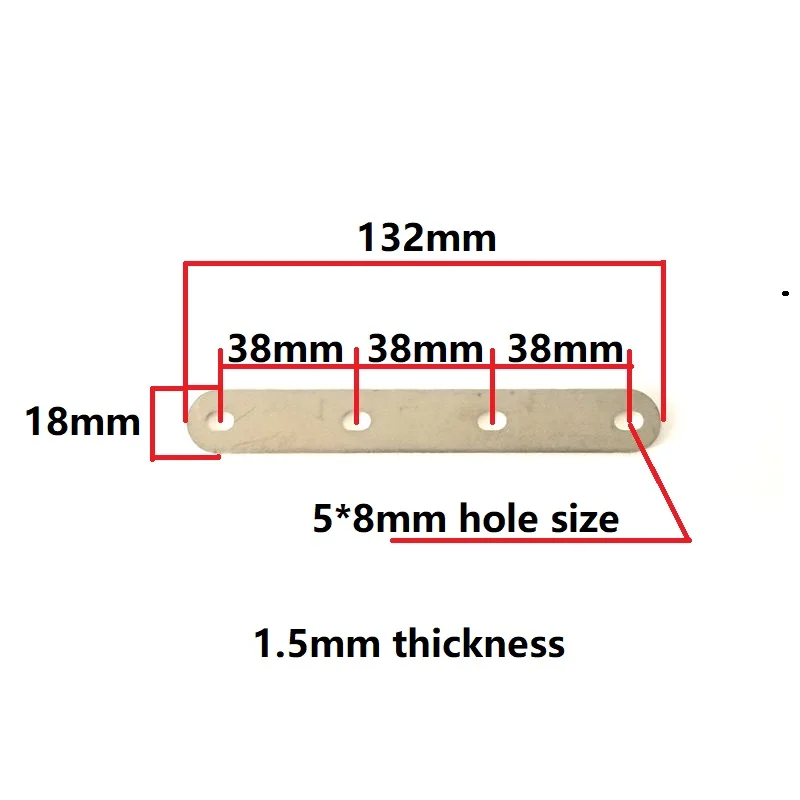 Sangles de poteaux de barre omnibus de batterie, taille de trou de 5x8mm, pour 2P, 4P, 90Ah, SpringAh, veFePO4, cellule au lithium, contacts, onglets, connecteurs, pas de 38mm