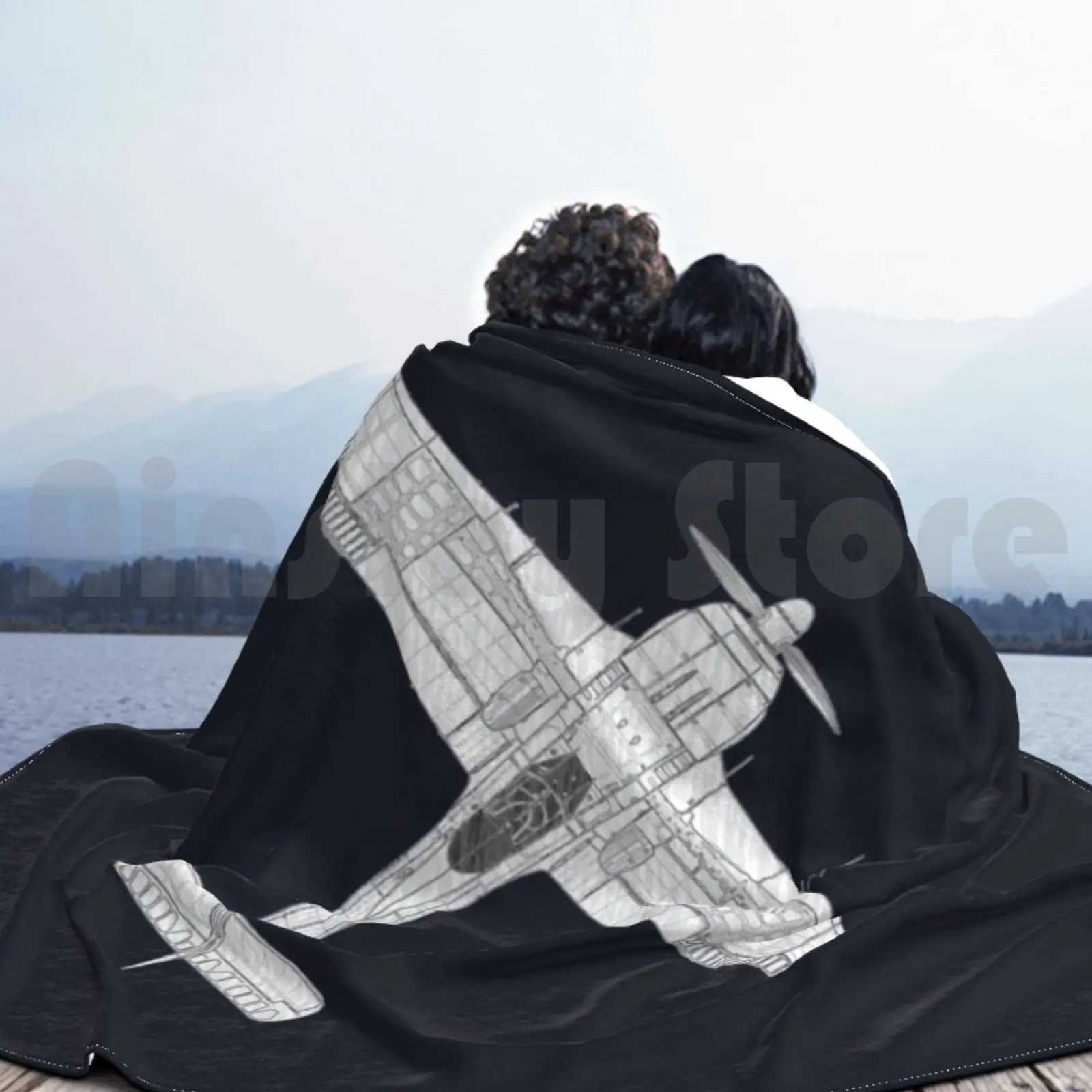 Focke Wulf Fw 190 Blanket Super Soft Warm Light Thin Fw 190 Focke Wolf German World War Ww2 Air Force Propeller image 5