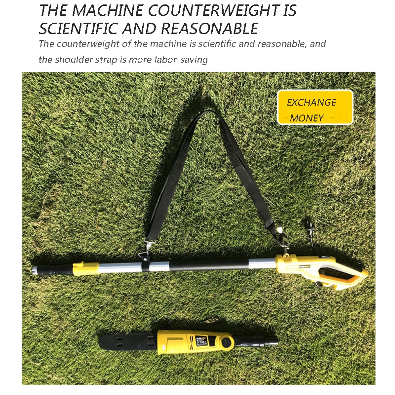 2AH/4AH ไฟฟ้า Telescopic เลื่อยโซ่สีเขียวสวนผลไม้สูง-Altitud 20V แบตเตอรี่ลิเธียมแบบชาร์จไฟได้สาขาเลื่อยโซ่