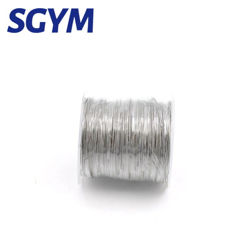 100Meters wire Rope PVC Transparent Coated Cable 304 Stainless Steel rope Clothesline Diameter 0.8mm 1mm 1.5mm 2mm 3mm