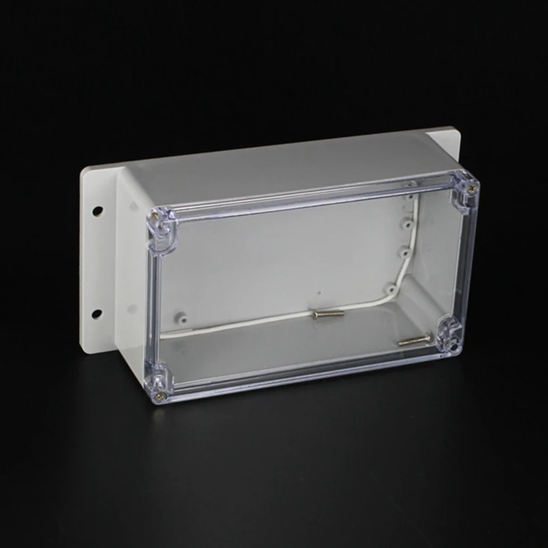 200x120x75mm ABS IP65 Waterproof Plastic Wire Junction Box With Mounted Distribution Clear Enclosure Transparent Project Case