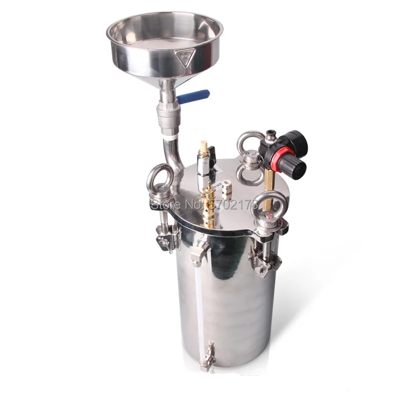 Con oltre imbuto, livello del liquido di visualizzazione, 304 di erogazione secchio, 1L-100L, supporto personalizzato in acciaio inox serbatoio di pressione