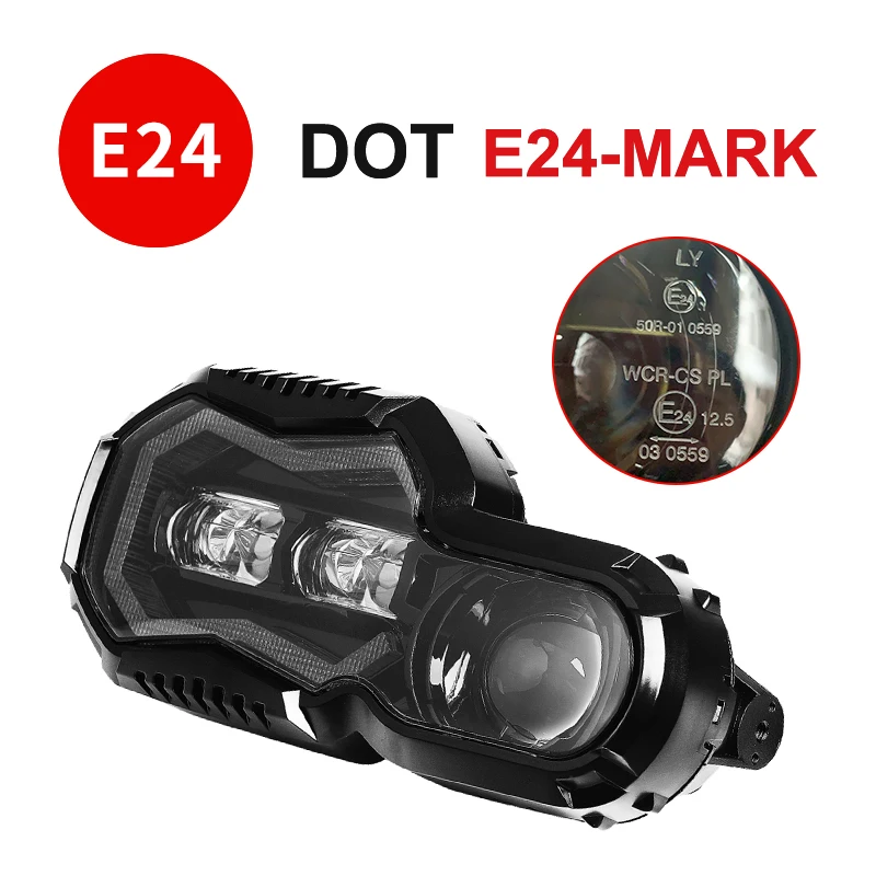 Black Headlights LED Lights for BMW F650GS F700GS F800GS ADV Adventure F800R Motorcycle Fog Lights Led DRL Headlights Assembly