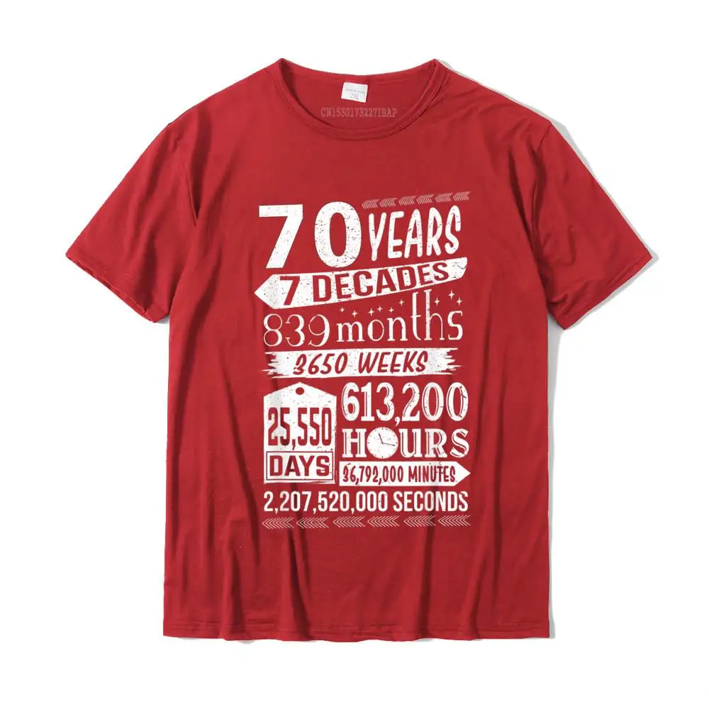 Funny 70th Birthday T-Shirt 70 Year Old Sign Gag Gift Normal T Shirts Tops Shirts For Men On Sale Cotton Casual Top T-Shirts