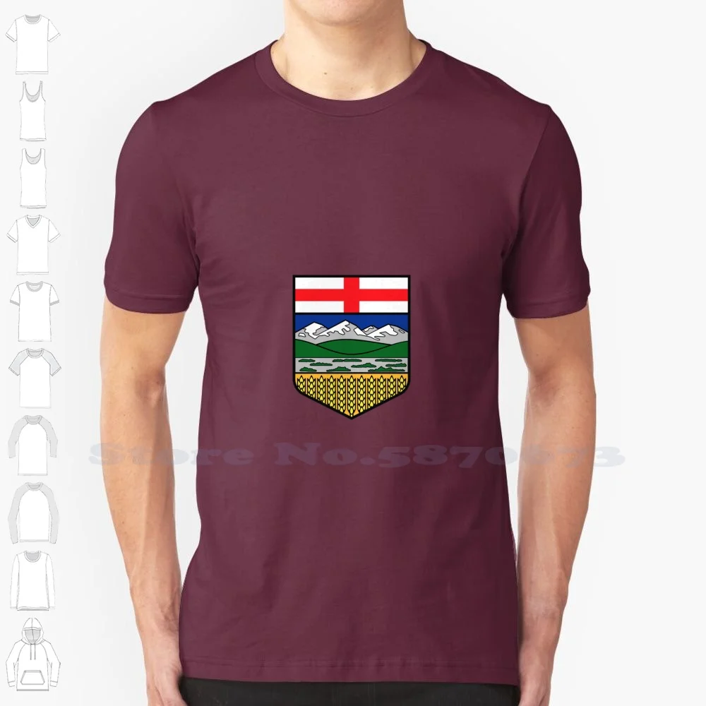 Alberta Flag - Flag Of Alberta 100% Cotton T-Shirt Flag Case Flag Design Flag Pattern Bumpersticker Bumper Sweater Galaxy Flag