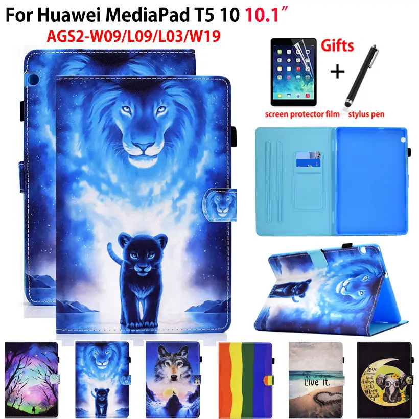 For Huawei MediaPad T5 10 Case Cover AGS2-L09 AGS2-W09 AGS2-L03 AGS2-W19 10.1