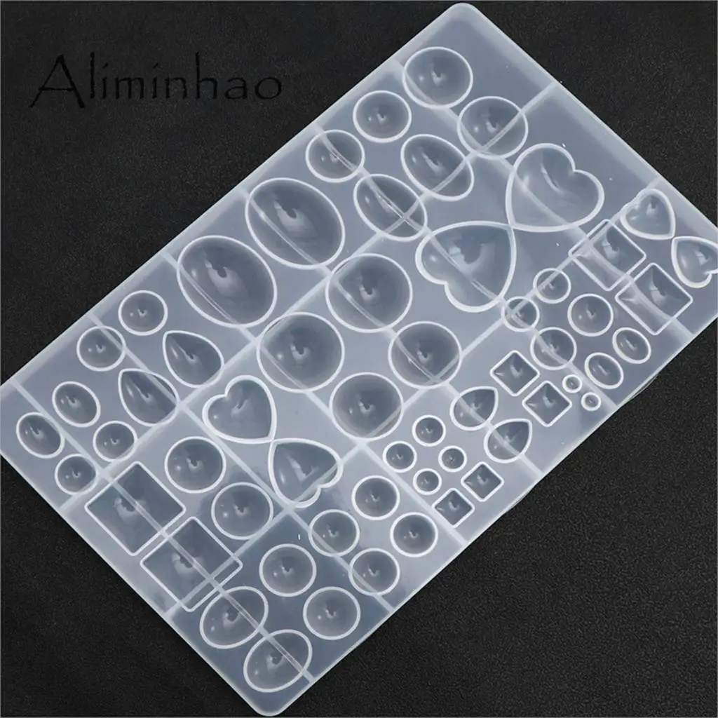 M0025 DIY Small Round Crystal Stones Epoxy Fill Resin, Silicone Mold DIY Uv Resin Mold for Heart Gem, Crafts, Kids Gifts