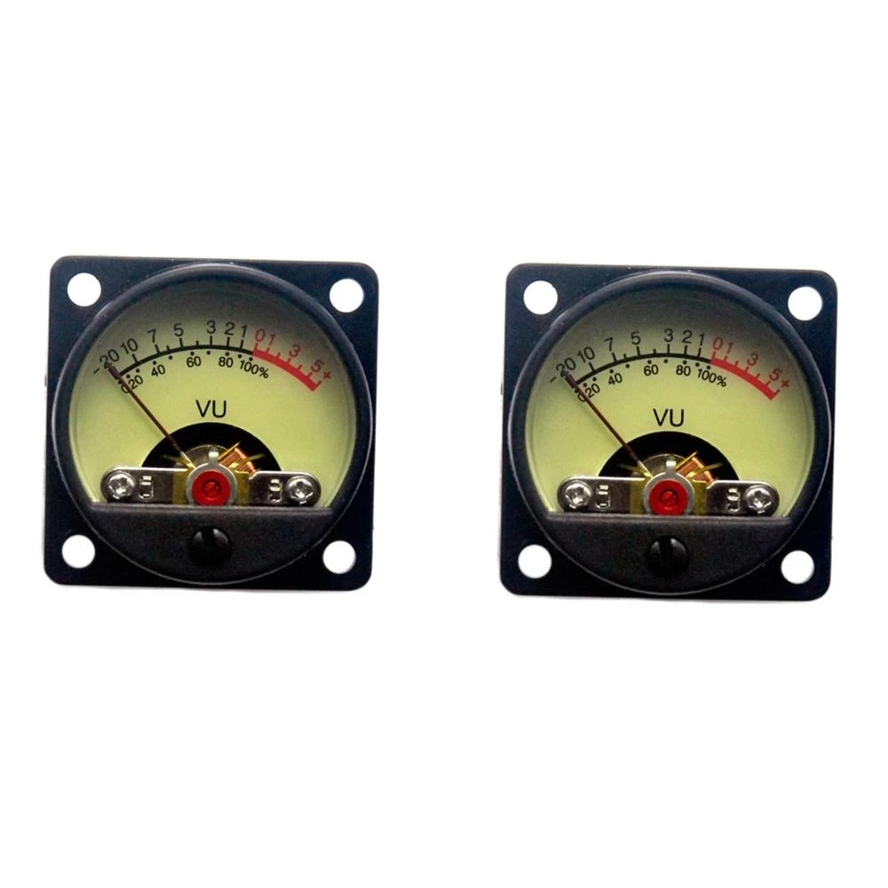 2pcs TR-35 VU Meter Head Power Amplifier DB Table AudioLevel Meter Sound Pressure Meter with backlight