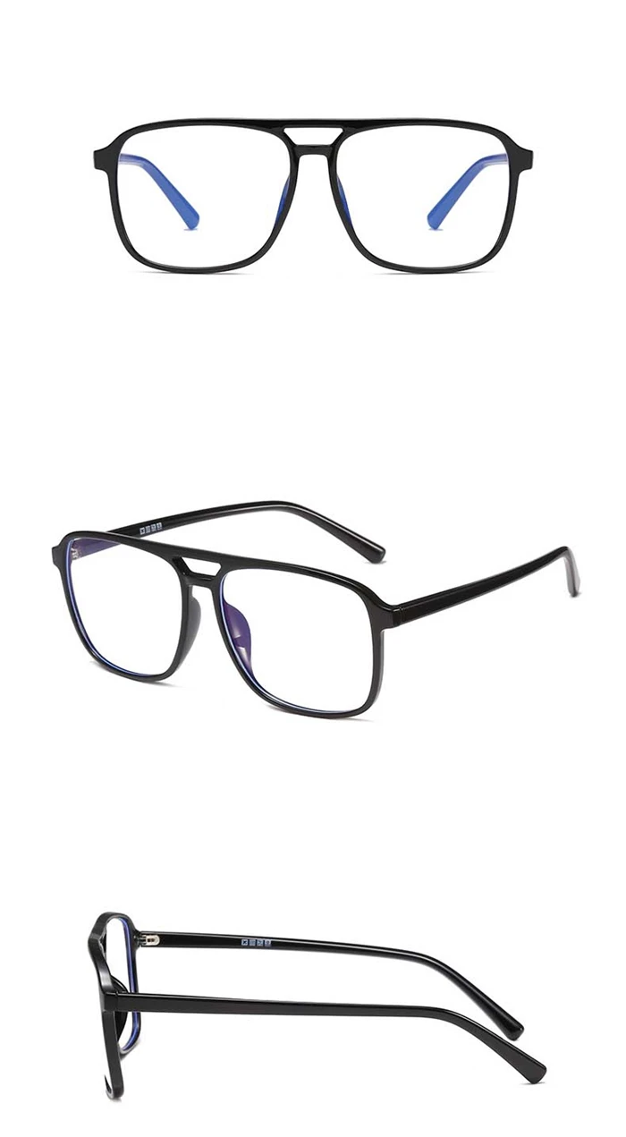 Blockieren des blauen Licht quadrats kurzsichtige Brille Doppels trahl transparent grau tr90 Dioptrien brille verschreibung pflichtig-0,5-1,0 bis-4 – Detail 8
