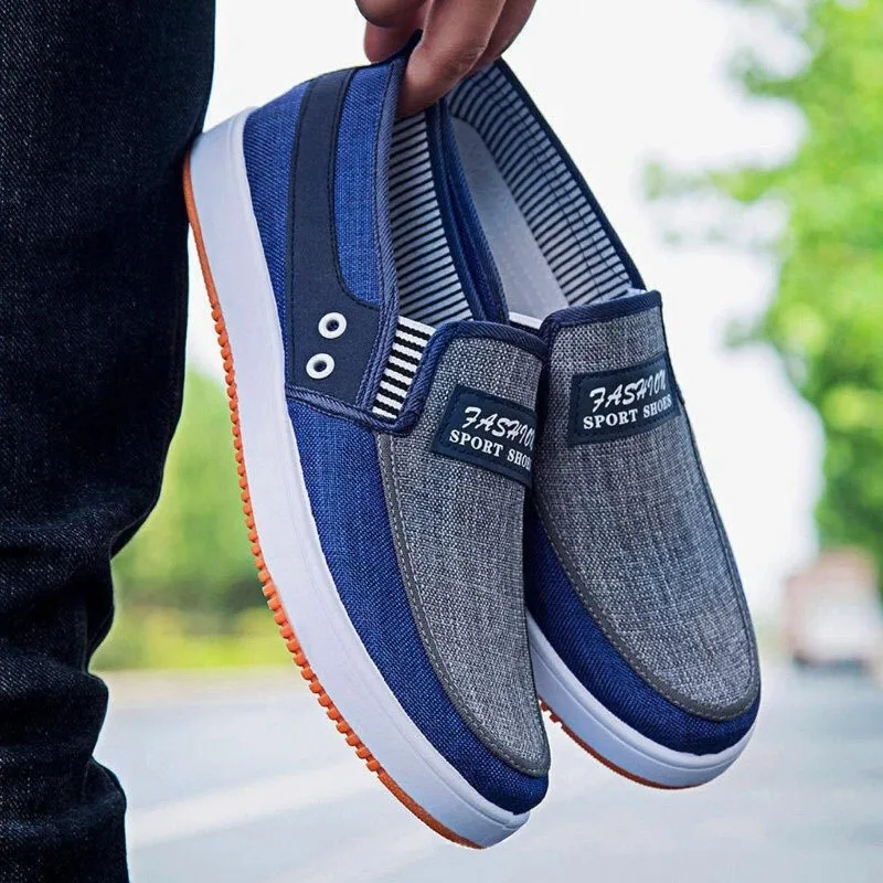 

2021 Men's Canvas Shoes Summer Classic Moccasin Casual Shoes Ventilation Flat Sole Walking Shoes Men's Zapatos Sneakers