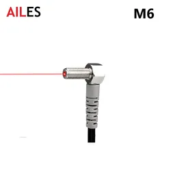 M6 Visible Infrared Laser Diffuse Reflection Photoelectric Optoelectric Sensor Switch NPN PNP NO NC Elbow Head 100mm distance