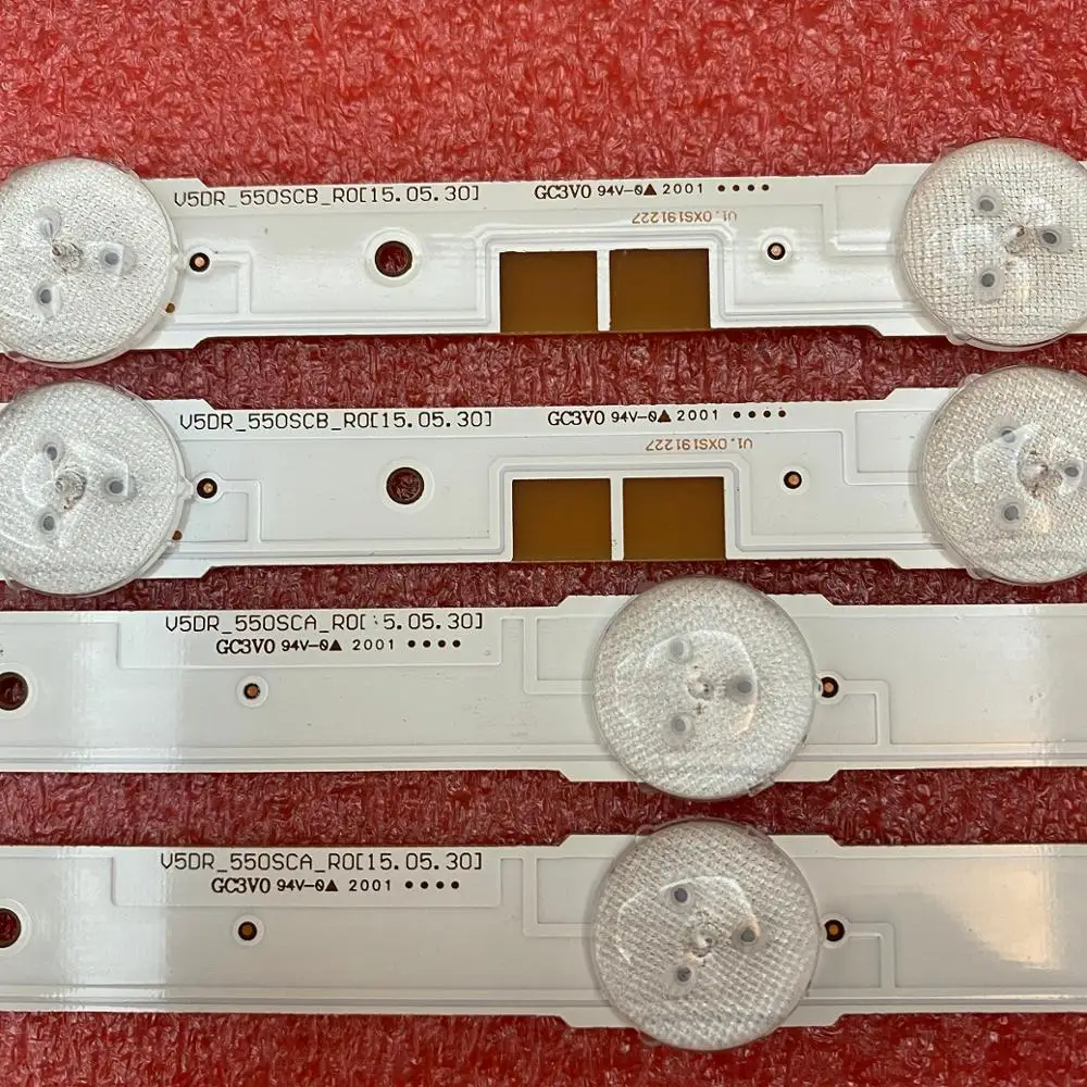 Zestaw taśm LED do Samsung UE55JS7200U UA55JS7200 UE55JU6800 UE55JU6850 UE55JU6850U UE55JU6870U V5DR_550SCA BN96-38481A 38482A