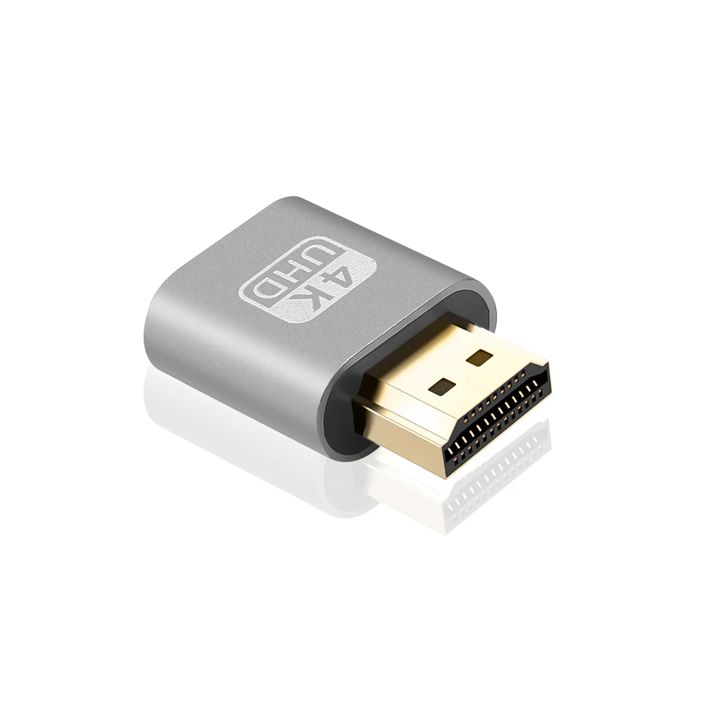 KEBIDU HDMI-compatible Virtual Display 4K DDC EDID Dummy Plug Display Emulator Cheat Adapter Support1920x1080P For Bitcoi Mining