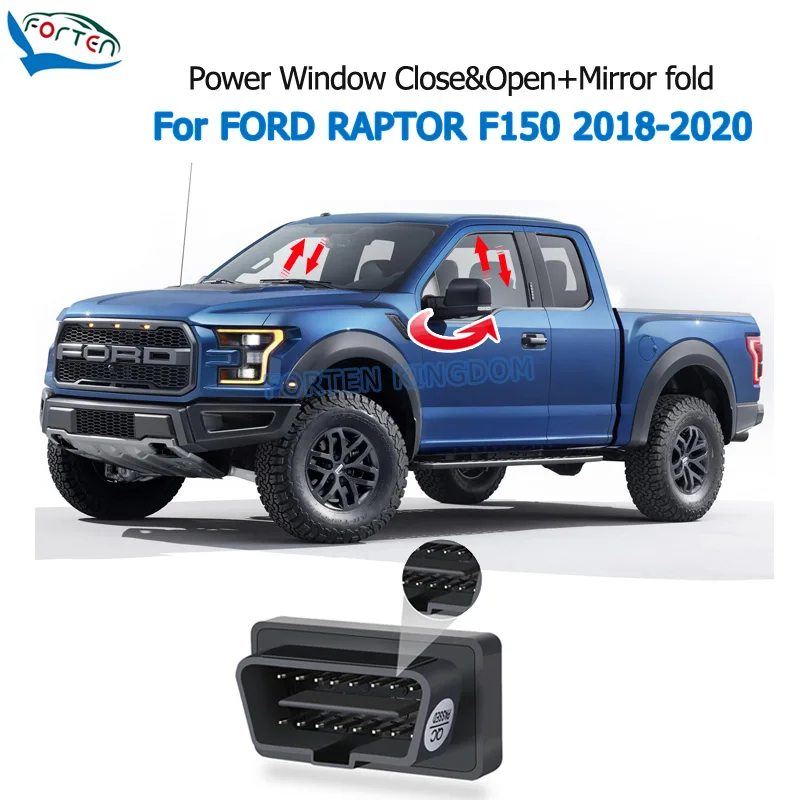 Forten Kingdom OBD Automatic Car Power Window Closer Open Mirror Folding Module For Ford F150 F-150 2016-2020