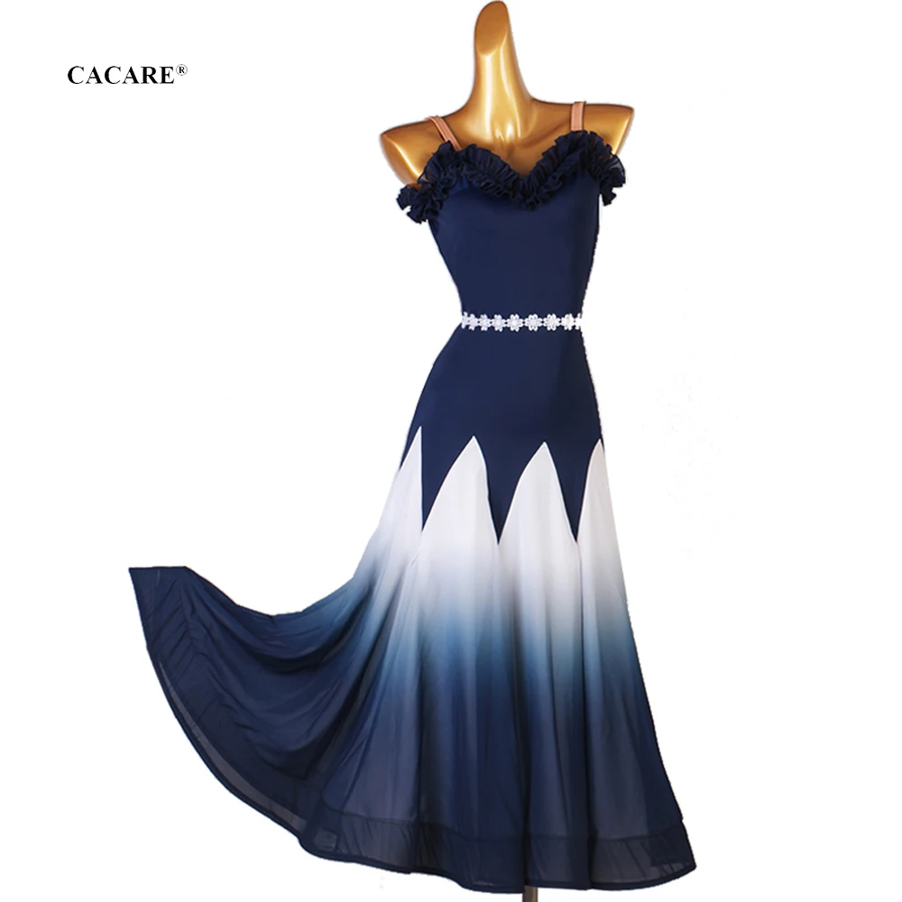 

Elegant Ballroom Dress Dance Competition Dresses Standard Tango Waltz Modern Costume Women Flamenco Customize D1040 Big Hem