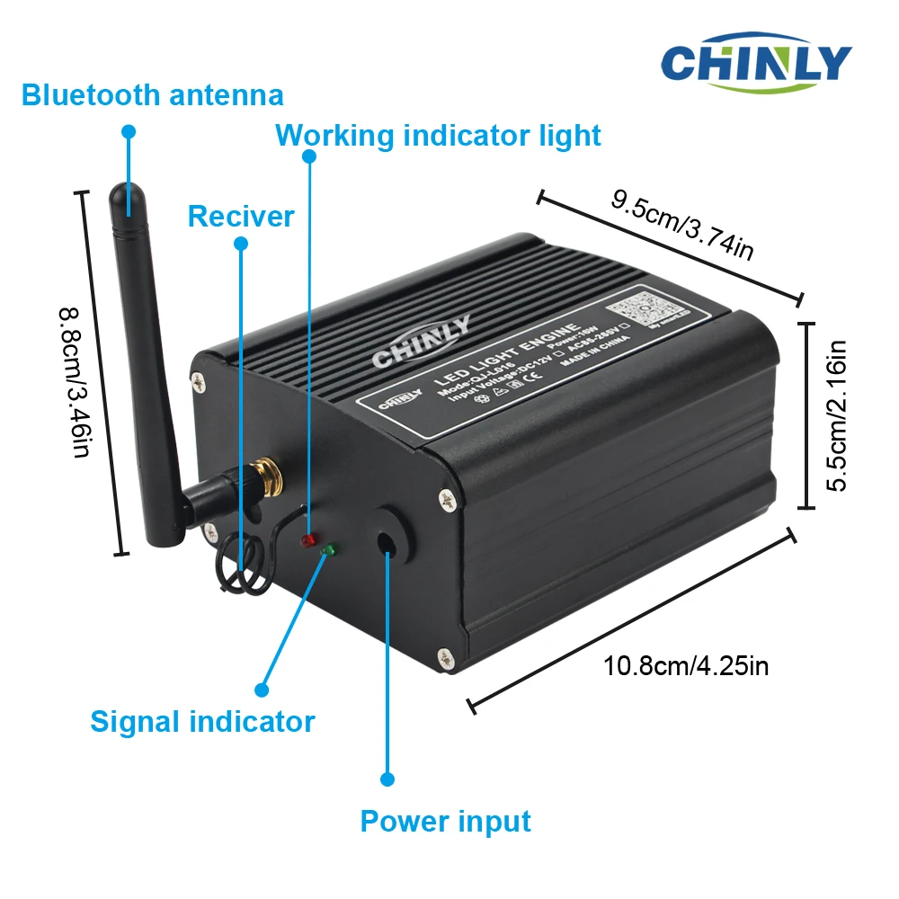 Imagem -04 - Kit de Luzes Ópticas tipo Cachoeira 16w Bluetooth Remoto Brilho Ponto de Luz Rgbw 3m Metros Decoração Iluminação Sensorial