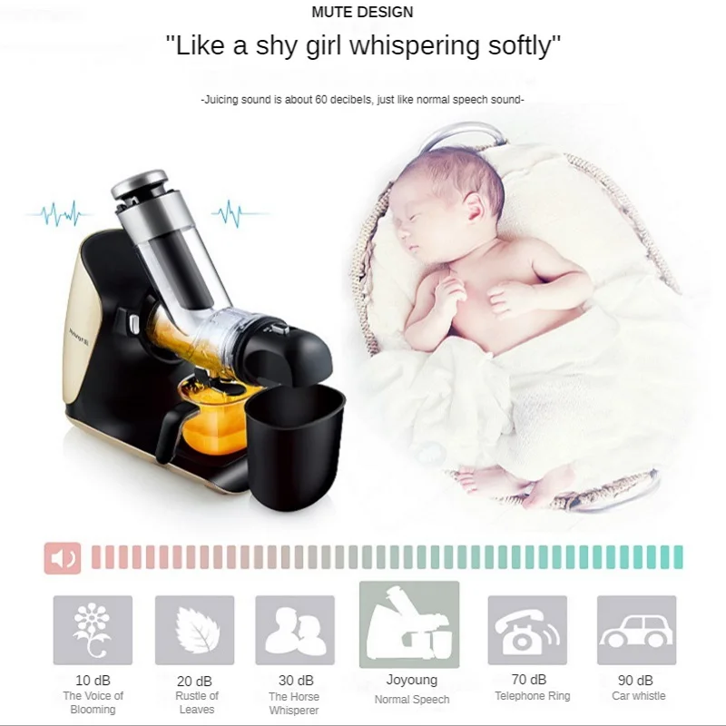 Juicer lento do grande-diâmetro do juicer lento da mastigação de joyoung patenteou o motor silencioso bonde livre do parafuso cerâmico do juicer do filtro