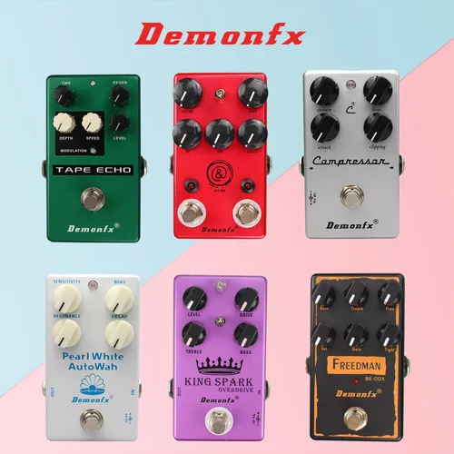 Imagen 2 del producto Nuevo Pedal de efecto bajo de guitarra Demonfx de alta calidad, compresor de distorsión Overdrive, Pedal de retardo Chorus AutoWah