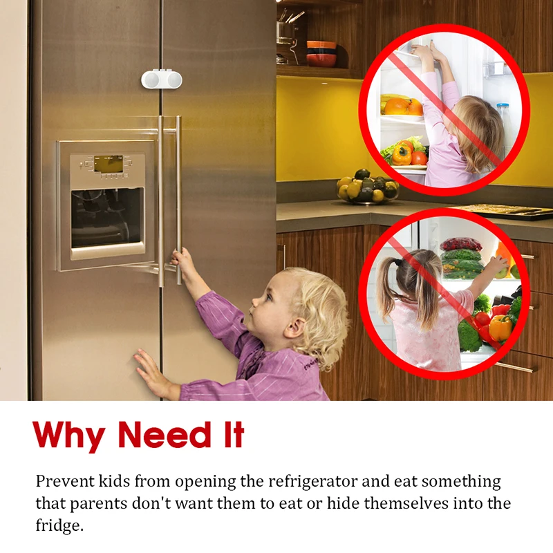 EUDEMON Refrigerator Door Lock Cabinet Lock Cupboard Lock Baby Protection from Children Safety Lock