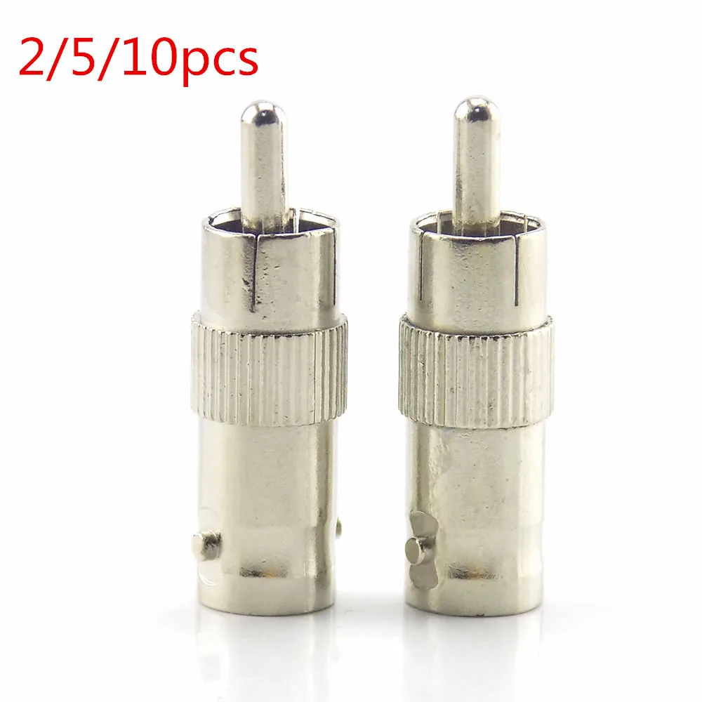 

2/5/10Pcs Bnc Female Connector Plug To Rca Male Connector Splitter Adapter Coupler For Cctv Rg59 Cable camera H10