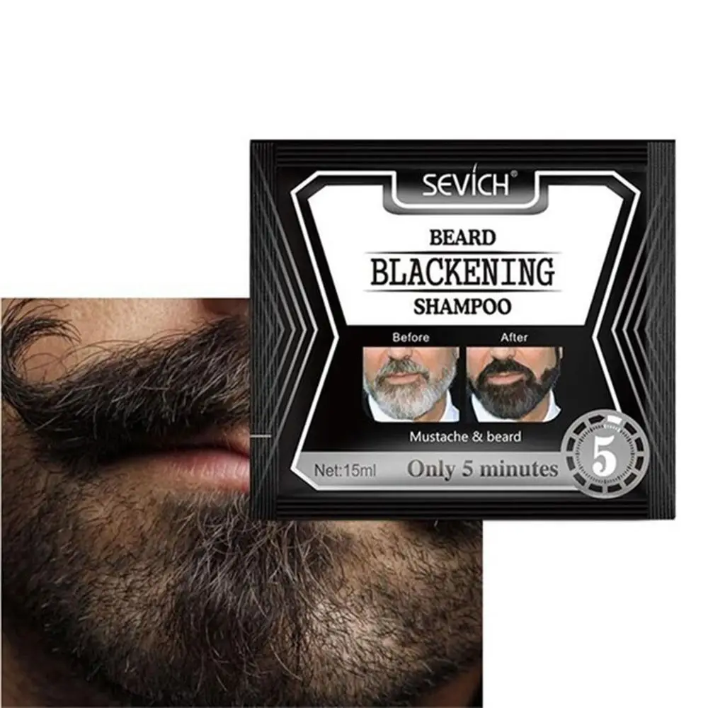 Hot Sale Fast Hair Coloring Blackening Shampoo Tint Cream Mustache Beard Dye