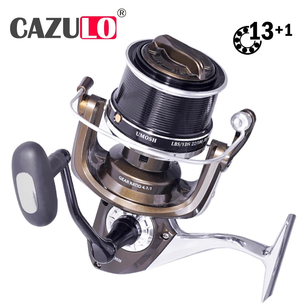 

2021 Fishing Accessories Spinning Reels Max Drag 25kg 13+ 1BB Carretilha All Metal Body Moulinet Peche En Mer Wheel BY8000-10000