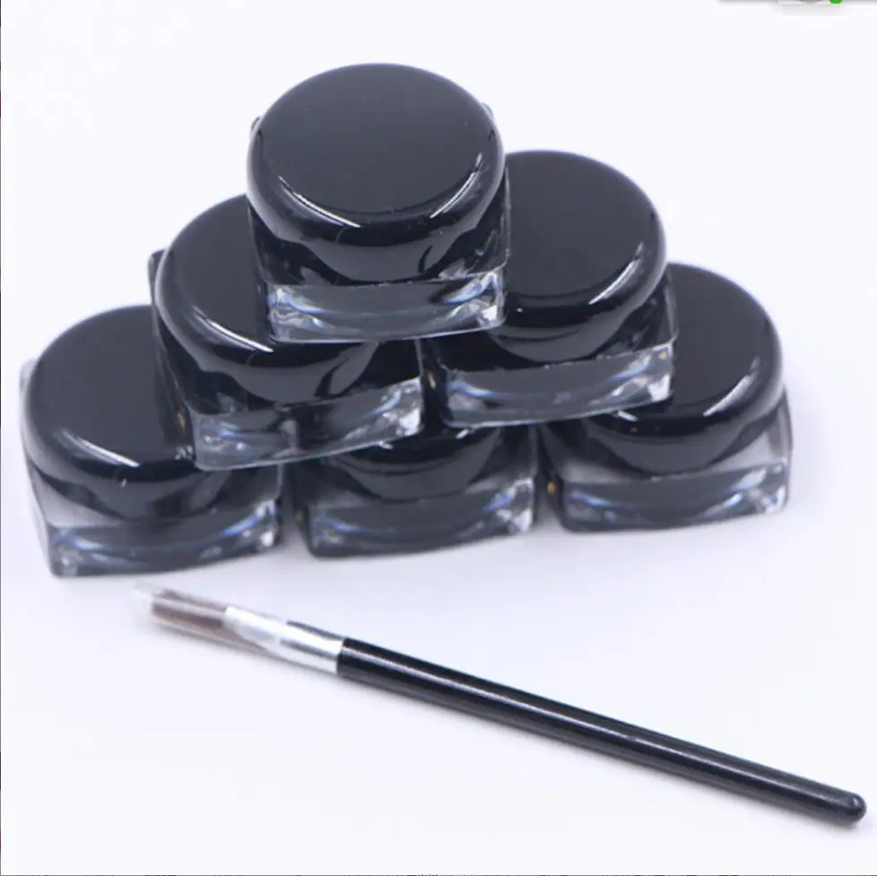 Black Color Eyeliner Gel with Brush Easy to Wear Makeup Long-lasting Waterproof Eye Liner Make up Beauty Women Cosmetics T2046