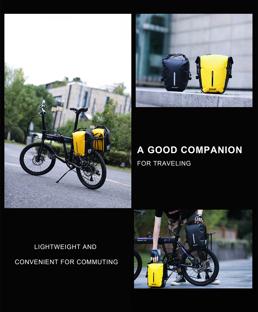 Rhinowalk Fahrradtasche, 7 l, erweitern, 10 l, wasserdicht, Fahrradtasche, Gepäckträger, Kofferraumtasche, MTB, Rennrad, Radfahren, Umhängetasche, Zubehör – Detail 4