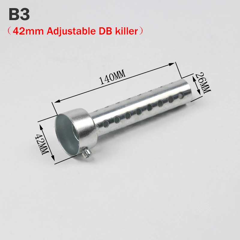 DB Killer Silencer Noise Sound Exhaust Adjustable Muffler Silencer 35mm/42mm/45mm/48mm/60mm