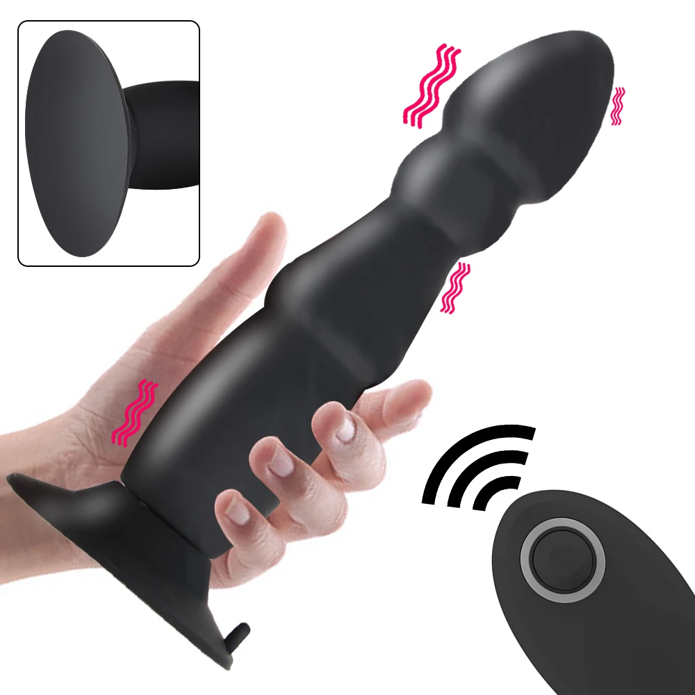 10 Speeds Wireless Remote Control G-spot Stimulator Sex Toys For Men Women Large Size Strong Sucker Anal Plug Dildo Vibrator