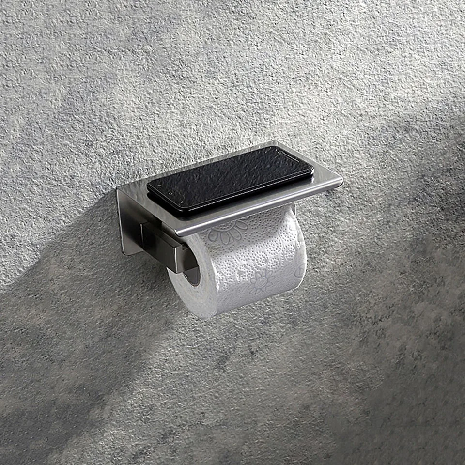 Stainless Steel Bathroom Hardware Kit Brushed Nickel Towel Rack Toilet Paper Holder Towel Bar Hook Bathroom Accessories