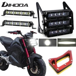 Faros delanteros de motocicleta, lámpara de luz LED modificada de tres capas, horquilla delantera, soporte de 4 colores, 90W, 12V, 3400LM, Honda Grom MSX125, 125SF