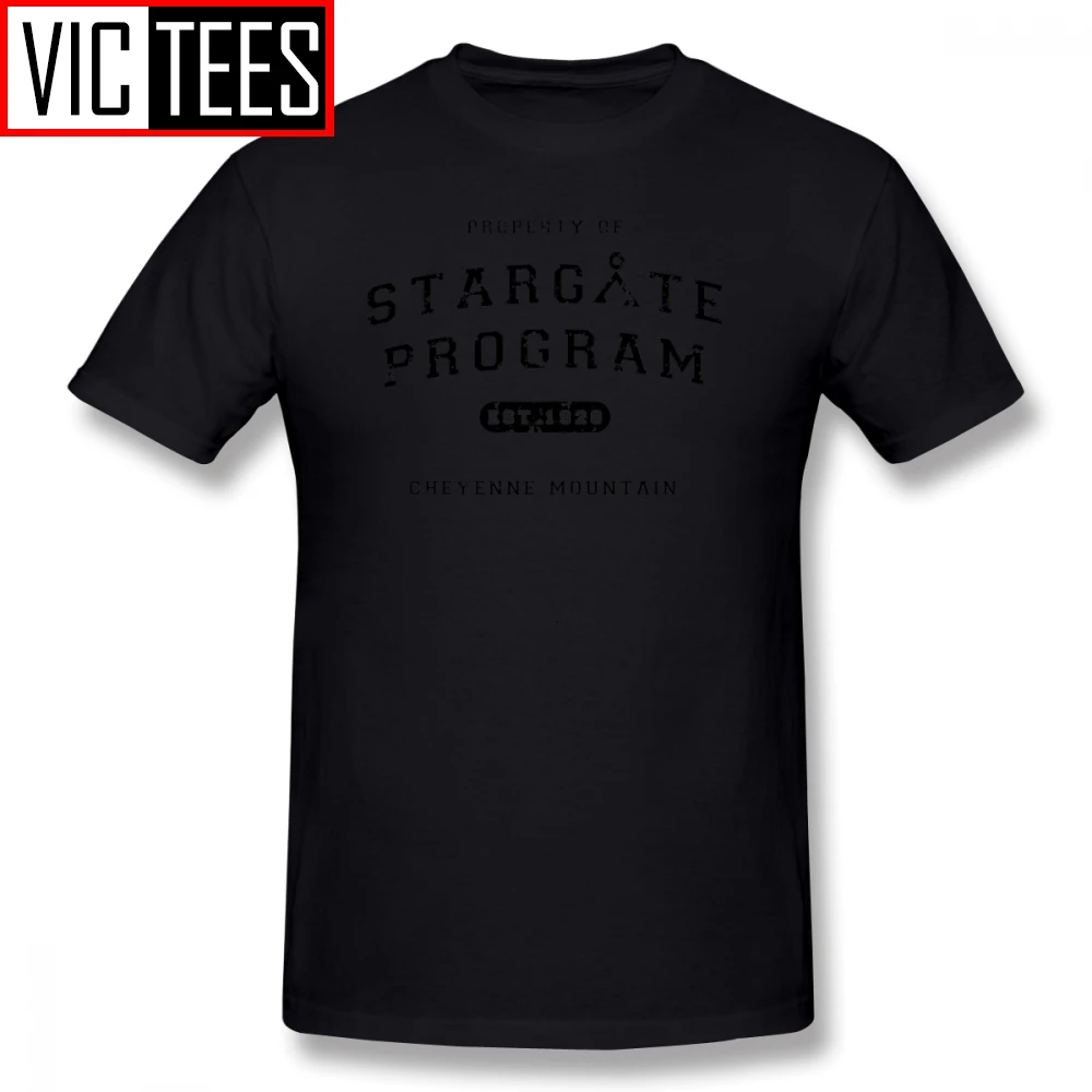 Mens Stargate T Shirts Property Of Stargate Program T-Shirt Graphic Tee Shirt Man Summer Oversize Awesome Tshirt