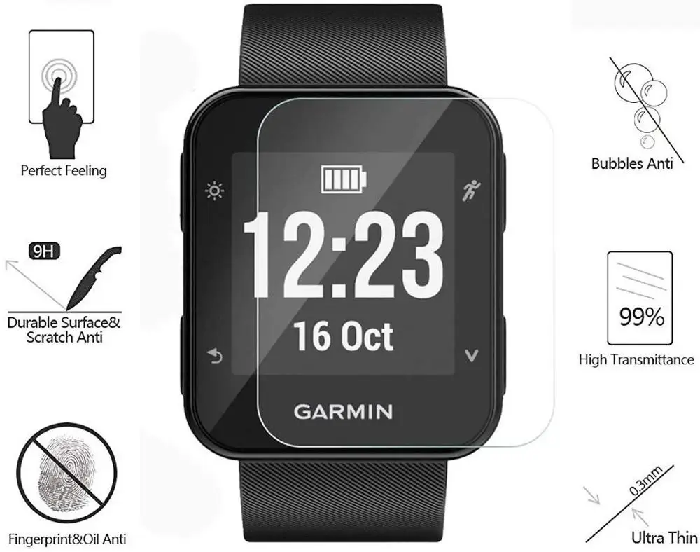 Tempered Glass Protective Film For Garmin Forerunner 35 Screen Protector Film