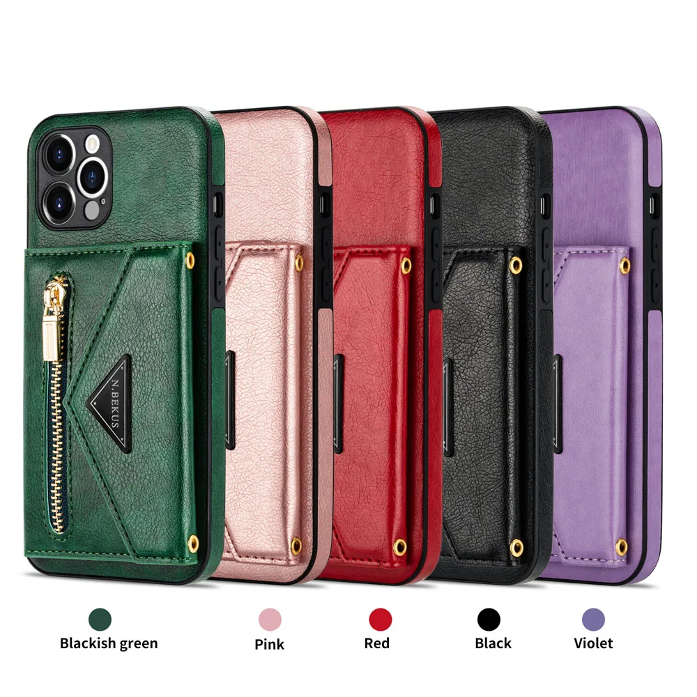 Wallet Leather Lanyard Phone Case For iPhone 14 13 12 11 Pro Max mini XS Max XR X 8 7 6 Plus Case Card Bag Crossbody Strap Cover