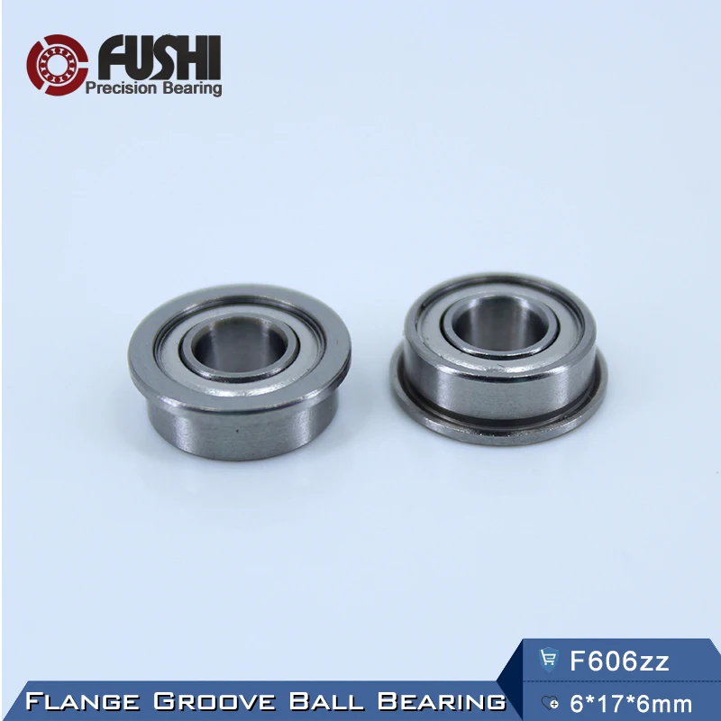 

F606ZZ Bearing ABEC-5 10PCS 6*17*6 mm Flanged F606Z Ball Bearings F606 ZZ