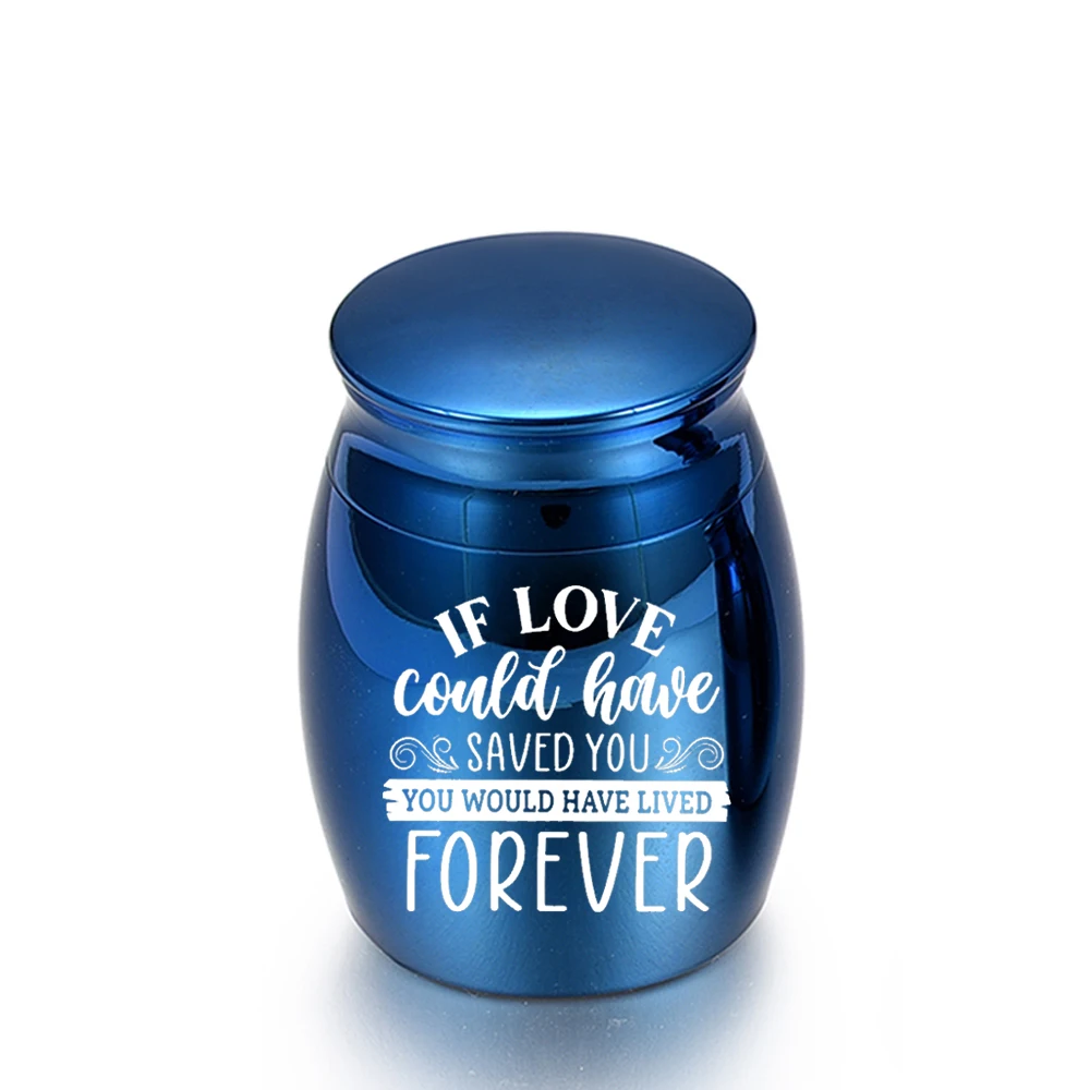 Ashes Memorials For Deceased Relatives/Pets Aluminum alloy Cremation Jar Available In Five Colors-with updated velvet packaging