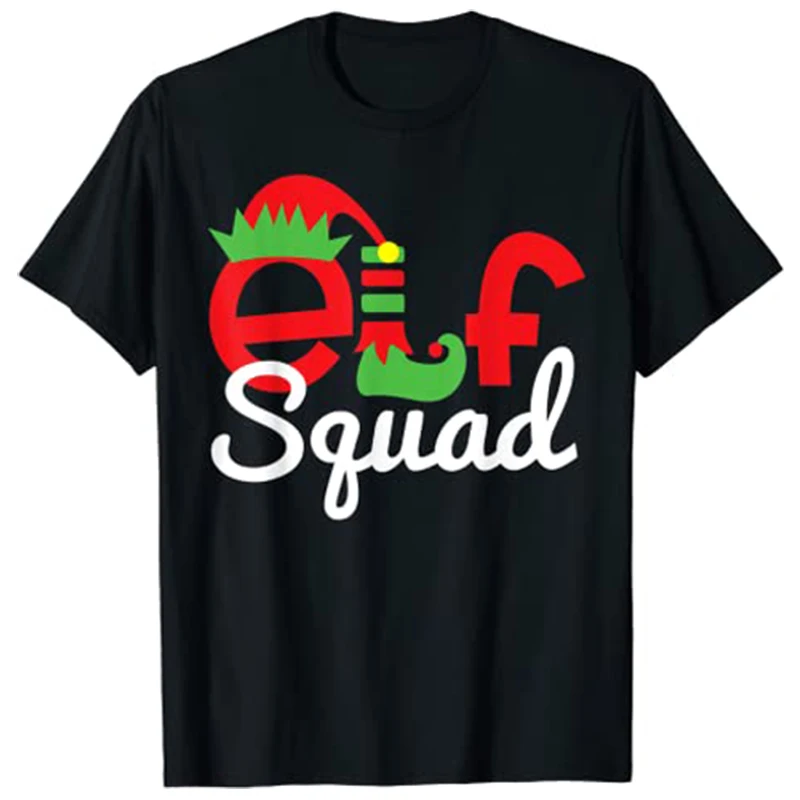 

Funny Family Christmas Matching Holiday Group Elf Squad T-Shirt Xmas Tee Tops Gift