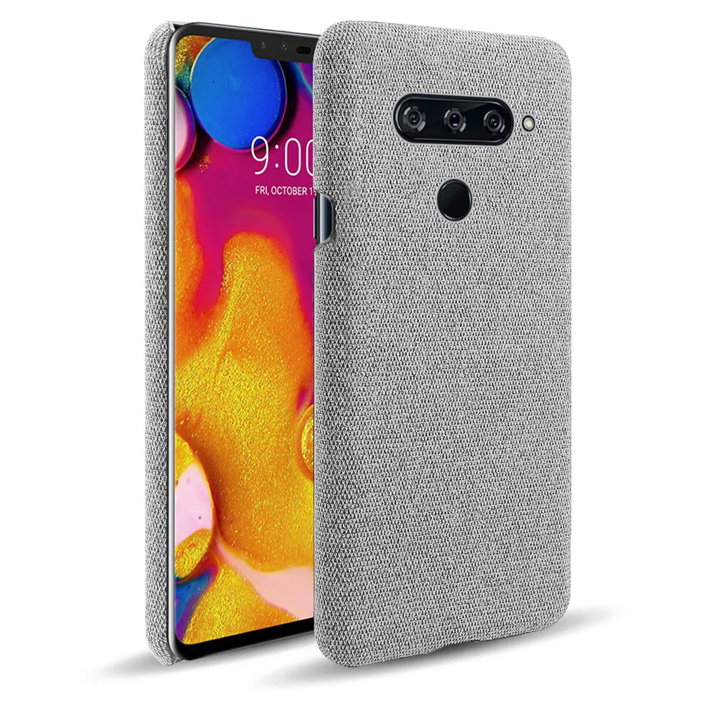 

Cloth Cases For LG V40 ThinQ Case Slim Retro Cloth Hard Cover For LG V40 V40ThinQ V405, LM-V405, LM-V409N Coque Funda Capa