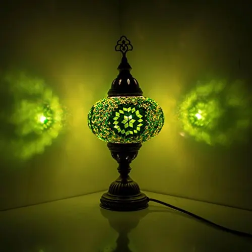 Handmade Authentic Moroccan Style Turkish Mosaic Table Lamp Lighting Large Size.