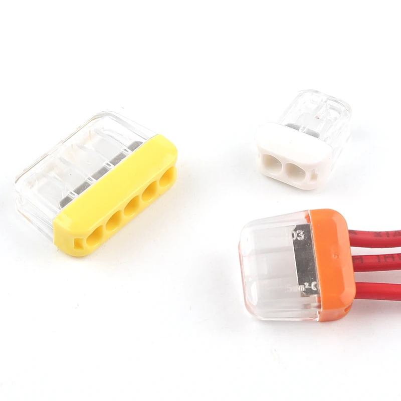 Mini Quick wire splicing Push-in Conductor Connector Compact  Wiring Connector Terminal Block 0.5-2.5mm2  AWG 20-14